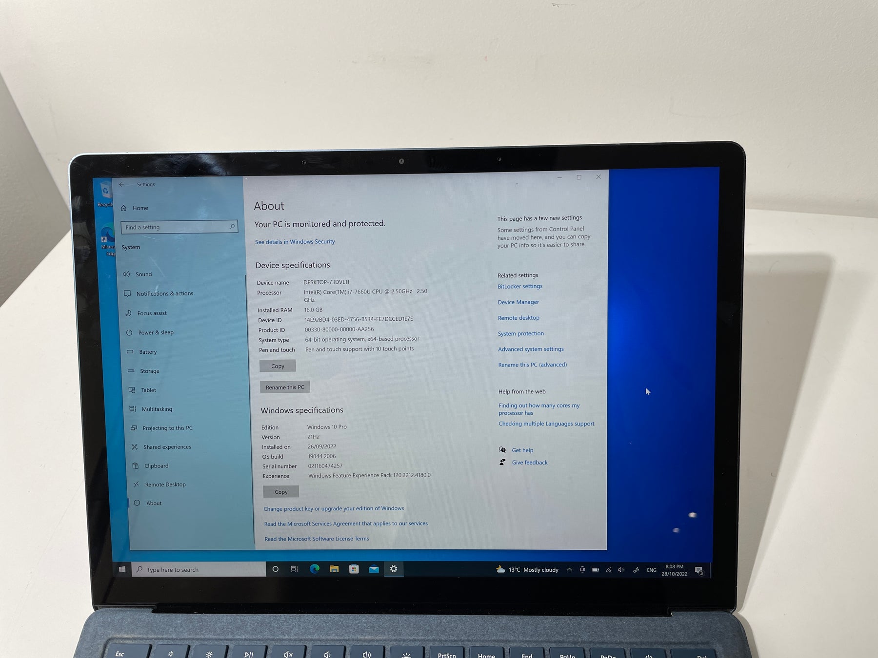 Surface Laptop i5-7660U 16GB RAM 512GB SSD (Bargains)