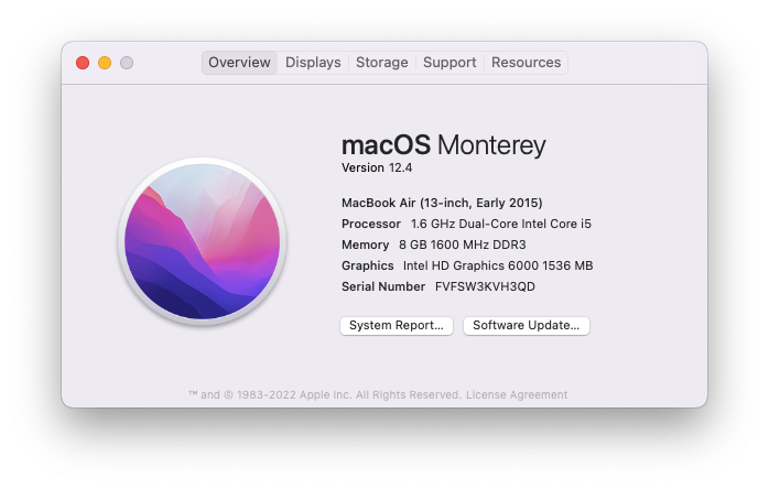 Macbook Air 13-inch - 2015 - i5 - 128GB- Silver (Bargains)