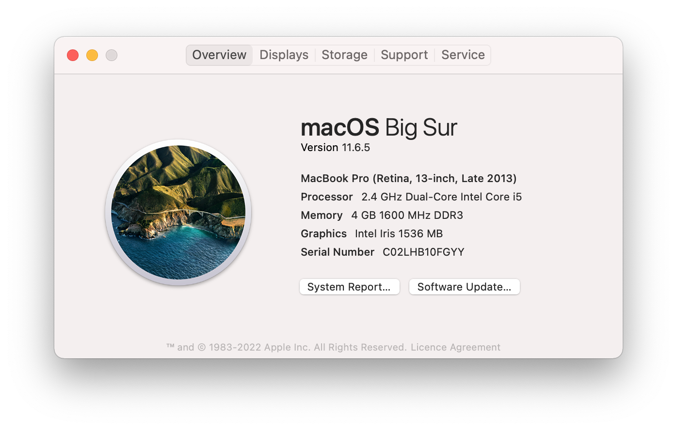 Macbook Pro 13-inch - 2013 - i5 - 128GB- Silver (Bargains)