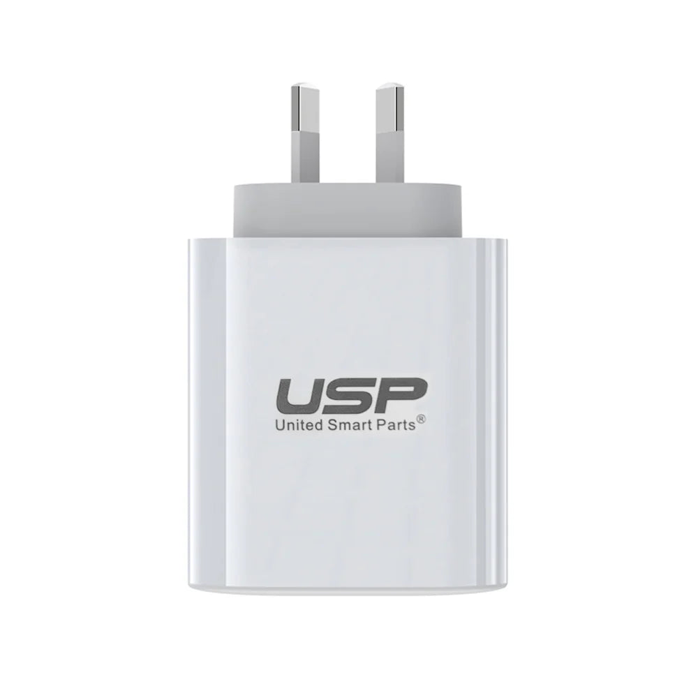 65W USB-C USB A Dual Ports Apple MacBook Compatible Fast Charging GAN Charger (Brand New)