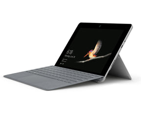 Microsoft Surface Go 4 10.5-inch tablet in Platinum - angled view