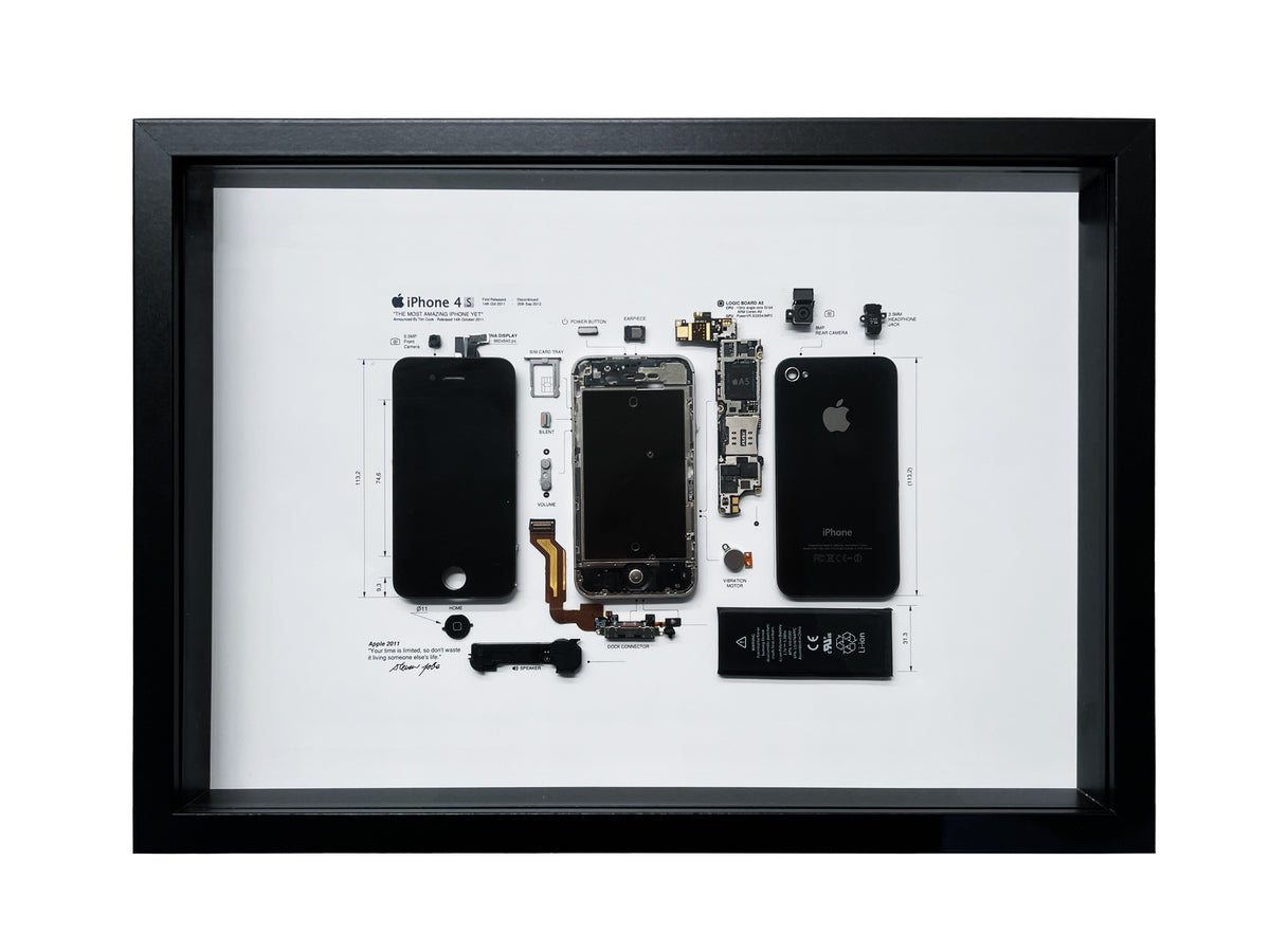 iPhone 4s Teardown Framed Artwork - Locally Assembled