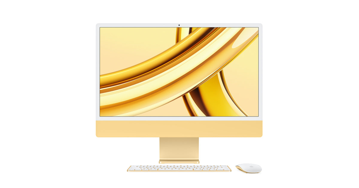 iMac 24 inch (M3) 10-Core GPU- 4 Ports - 16GB RAM - 256GB SSD - Yellow