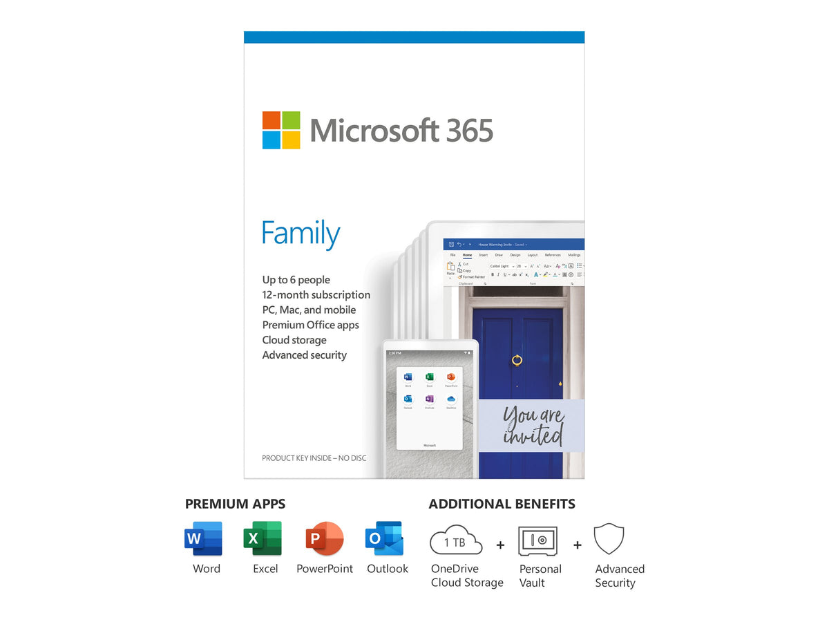 Microsoft 365 Family 2021 English APAC 1 Year Subscription, Electronic Version